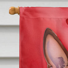 Load image into Gallery viewer, Basenji My Valentine House Flag