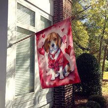 Load image into Gallery viewer, Beagle My Valentine House Flag