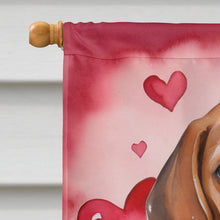 Load image into Gallery viewer, Beagle My Valentine House Flag