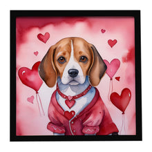 Load image into Gallery viewer, Beagle My Valentine Framed Metal Print