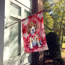 Load image into Gallery viewer, Beagle My Valentine House Flag