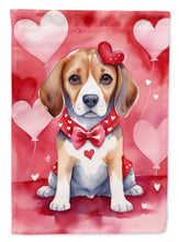 Load image into Gallery viewer, Beagle My Valentine House Flag