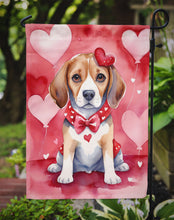 Load image into Gallery viewer, Beagle Valentine’s Day Garden Flag – Dog-Themed Heart Yard Decor
