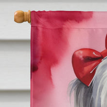 Load image into Gallery viewer, Bearded Collie My Valentine House Flag