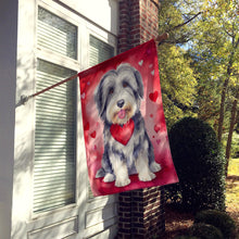Load image into Gallery viewer, Bearded Collie My Valentine House Flag