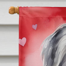 Load image into Gallery viewer, Bearded Collie My Valentine House Flag