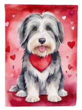 Load image into Gallery viewer, Bearded Collie My Valentine House Flag