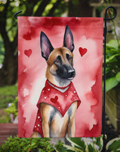 Load image into Gallery viewer, Belgian Malinois Valentine’s Day Garden Flag – Dog-Themed Heart Yard Decor