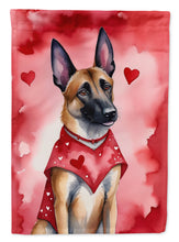 Load image into Gallery viewer, Belgian Malinois Valentine’s Day Garden Flag – Dog-Themed Heart Yard Decor