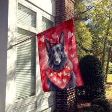 Load image into Gallery viewer, Belgian Sheepdog My Valentine House Flag