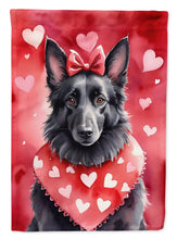 Load image into Gallery viewer, Belgian Sheepdog My Valentine House Flag