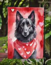 Load image into Gallery viewer, Belgian Sheepdog Valentine’s Day Garden Flag – Dog-Themed Heart Yard Decor