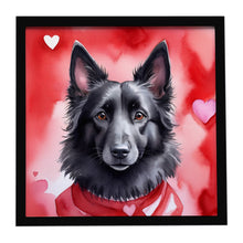 Load image into Gallery viewer, Belgian Sheepdog My Valentine Framed Metal Print