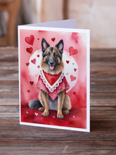 Load image into Gallery viewer, Belgian Tervuren My Valentine Greeting Cards - Blank Note Cards – 8-Pack of Artist-Designed Cards with Envelopes