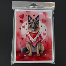 Load image into Gallery viewer, Belgian Tervuren My Valentine Greeting Cards - Blank Note Cards – 8-Pack of Artist-Designed Cards with Envelopes