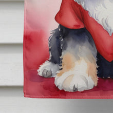 Load image into Gallery viewer, Bernedoodle My Valentine House Flag