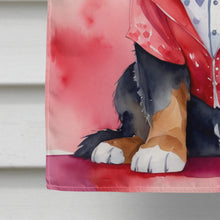 Load image into Gallery viewer, Bernese Mountain Dog My Valentine House Flag