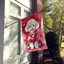 Load image into Gallery viewer, Bichon Frise My Valentine House Flag