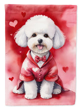 Load image into Gallery viewer, Bichon Frise My Valentine House Flag