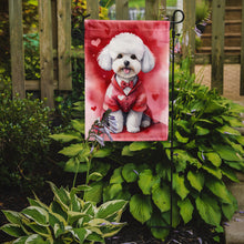 Load image into Gallery viewer, Bichon Frise Valentine’s Day Garden Flag – Dog-Themed Heart Yard Decor