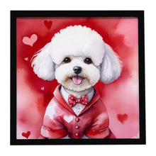 Load image into Gallery viewer, Bichon Frise My Valentine Framed Metal Print