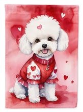 Load image into Gallery viewer, Bichon Frise My Valentine House Flag