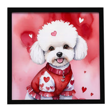 Load image into Gallery viewer, Bichon Frise My Valentine Framed Metal Print