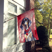 Load image into Gallery viewer, Bluetick Coonhound My Valentine House Flag