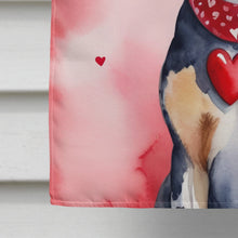 Load image into Gallery viewer, Bluetick Coonhound My Valentine House Flag