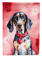 Load image into Gallery viewer, Bluetick Coonhound My Valentine House Flag