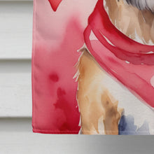 Load image into Gallery viewer, Border Terrier My Valentine House Flag