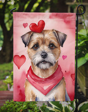 Load image into Gallery viewer, Border Terrier Valentine’s Day Garden Flag – Dog-Themed Heart Yard Decor