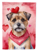 Load image into Gallery viewer, Border Terrier Valentine’s Day Garden Flag – Dog-Themed Heart Yard Decor