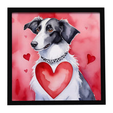 Load image into Gallery viewer, Borzoi My Valentine Framed Metal Print