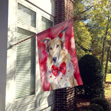 Load image into Gallery viewer, Borzoi My Valentine House Flag