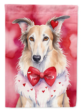 Load image into Gallery viewer, Borzoi Valentine’s Day Garden Flag – Dog-Themed Heart Yard Decor