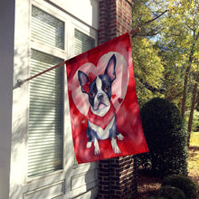 Load image into Gallery viewer, Boston Terrier My Valentine House Flag