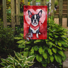 Load image into Gallery viewer, Boston Terrier Valentine’s Day Garden Flag – Dog-Themed Heart Yard Decor