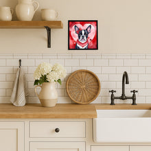 Load image into Gallery viewer, Boston Terrier My Valentine Framed Metal Print