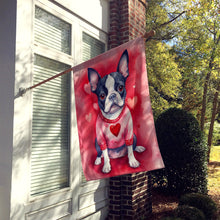 Load image into Gallery viewer, Boston Terrier My Valentine House Flag
