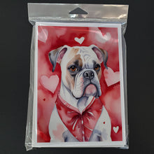 Load image into Gallery viewer, Boxer My Valentine Greeting Cards - Blank Note Cards – 8-Pack of Artist-Designed Cards with Envelopes