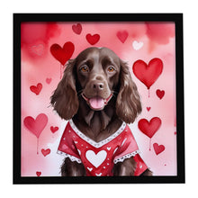 Load image into Gallery viewer, Boykin Spaniel My Valentine Framed Metal Print