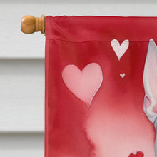 Load image into Gallery viewer, Bull Terrier My Valentine House Flag