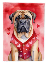 Load image into Gallery viewer, Bullmastiff My Valentine House Flag