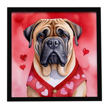Load image into Gallery viewer, Bullmastiff My Valentine Framed Metal Print