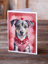 Load image into Gallery viewer, Catahoula My Valentine Greeting Cards - Blank Note Cards – 8-Pack of Artist-Designed Cards with Envelopes