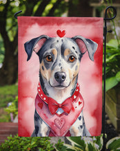 Load image into Gallery viewer, Catahoula Valentine’s Day Garden Flag – Dog-Themed Heart Yard Decor