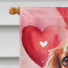 Load image into Gallery viewer, Cavalier Spaniel My Valentine House Flag