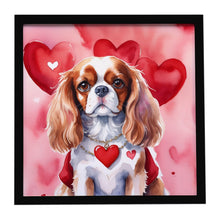 Load image into Gallery viewer, Cavalier Spaniel My Valentine Framed Metal Print