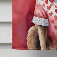 Load image into Gallery viewer, Chesapeake Bay Retriever My Valentine House Flag